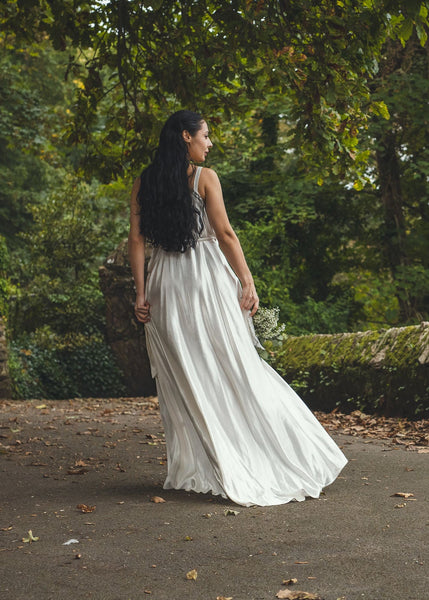 ‘Zante' Hemp/silk wrap bridal dress
