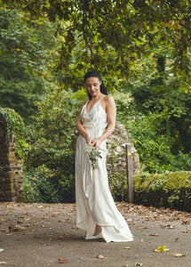 ‘Zante' Hemp/silk wrap bridal dress