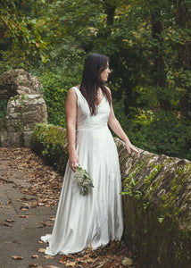 'Brooke' Long Hemp Silk Wedding Dress