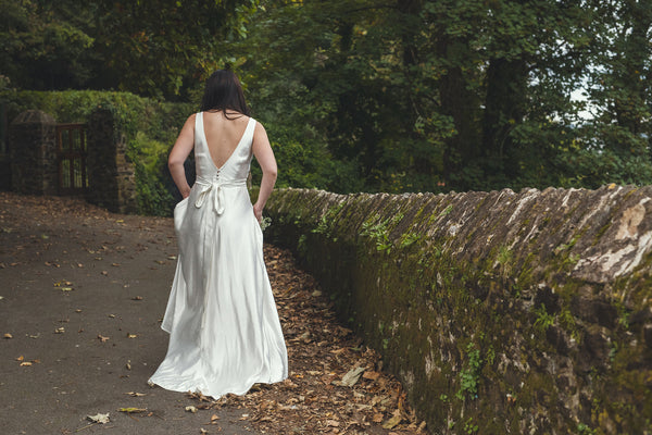 'Brooke' Long Hemp Silk Wedding Dress