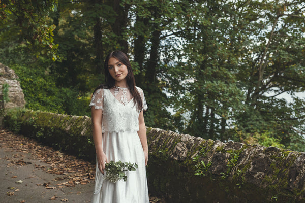 'Brooke' Long Hemp Silk Wedding Dress