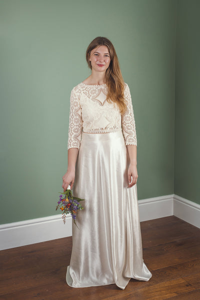 ‘Florence' Hemp/silk bridal skirt
