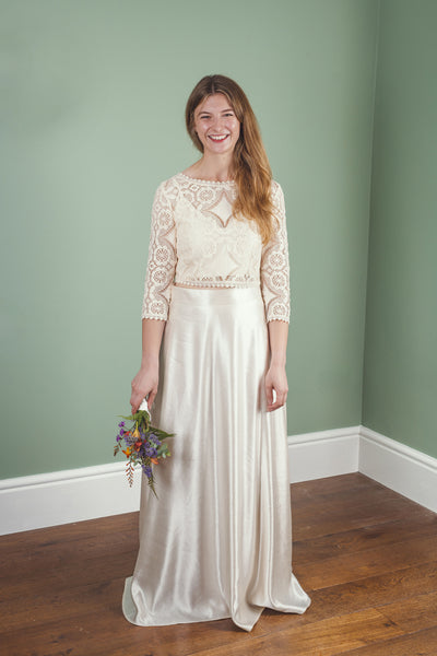 ‘Florence' Hemp/silk bridal skirt