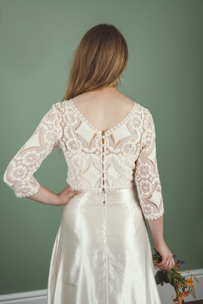 ‘Clovelly' diamond lace top