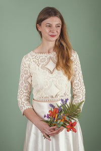 ‘Clovelly' diamond lace top
