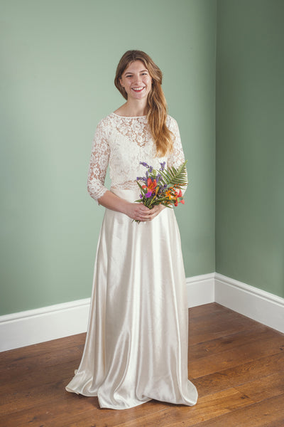 ‘Florence' Hemp/silk bridal skirt