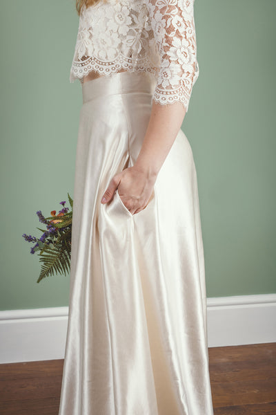 ‘Florence' Hemp/silk bridal skirt