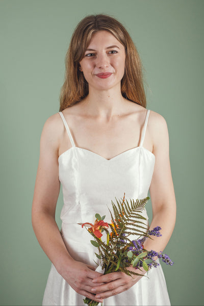Sweetheart hemp/silk cami top,