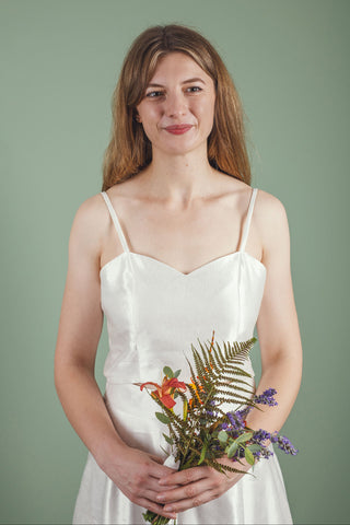 Sweetheart hemp/silk cami top,