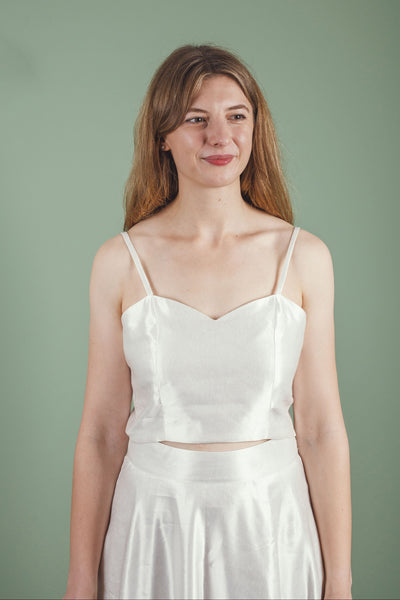 Sweetheart hemp/silk cami top,