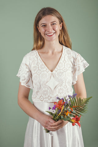 ‘Bronwyn’ cotton lace top