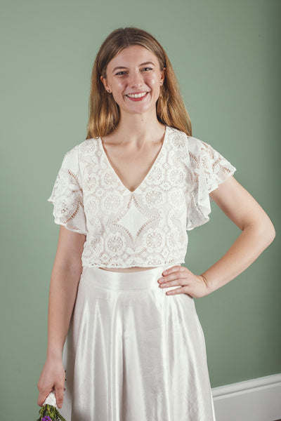 ‘Bronwyn’ cotton lace top