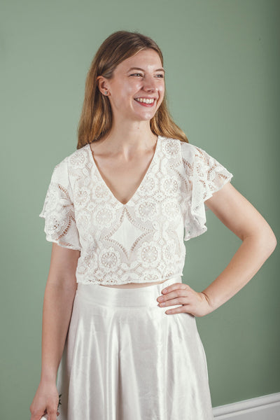 ‘Bronwyn’ cotton lace top