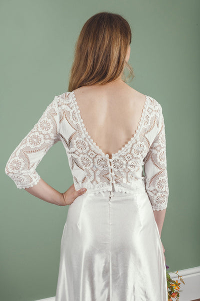‘Juliette' top in cotton lace
