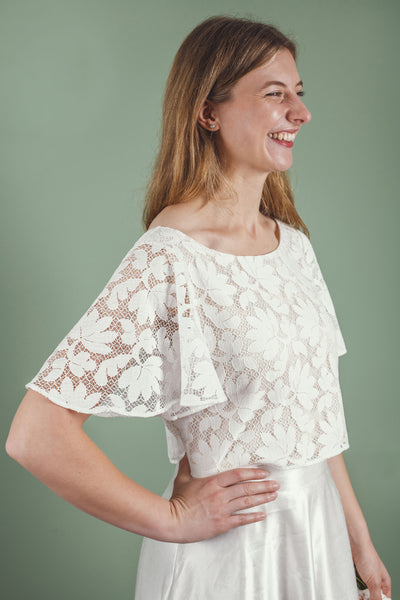 ‘Petal' cotton lace top