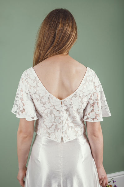 ‘Petal' cotton lace top