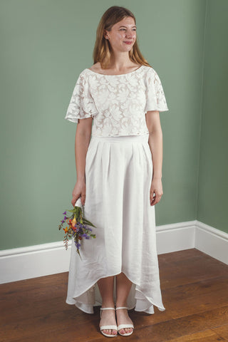 ‘Ithaca' linen bridal skirt