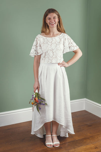 ‘Petal' cotton lace top