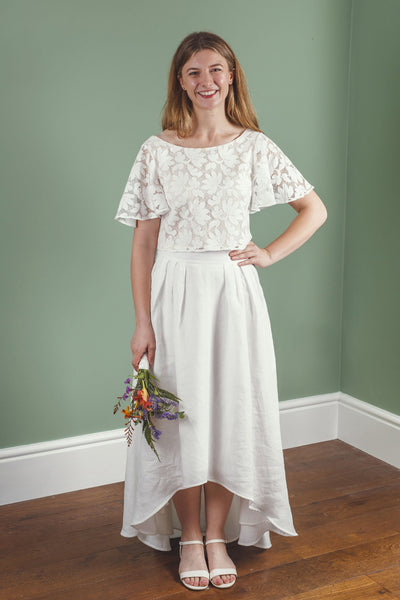 ‘Ithaca' linen bridal skirt