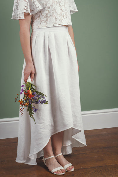 ‘Ithaca' linen bridal skirt