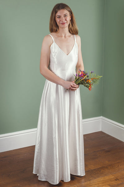 ‘Iris' Long Hemp Silk Wedding Dress