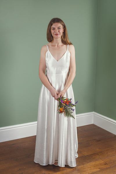 ‘Iris' Long Hemp Silk Wedding Dress