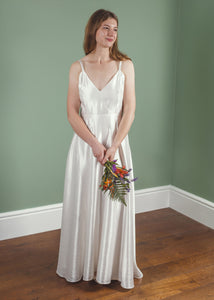 ‘Iris' Long Hemp Silk Wedding Dress