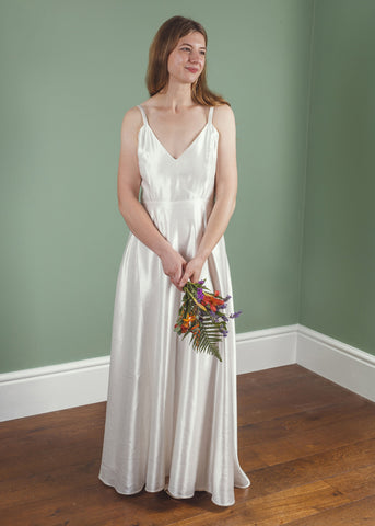 ‘Iris' Long Hemp Silk Wedding Dress