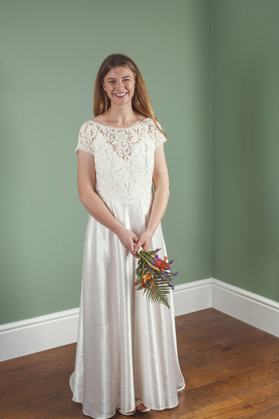 ‘Iris' Long Hemp Silk Wedding Dress