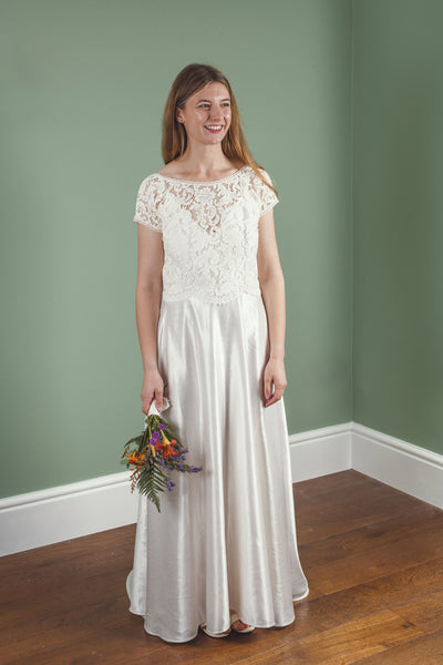‘Iris' Long Hemp Silk Wedding Dress