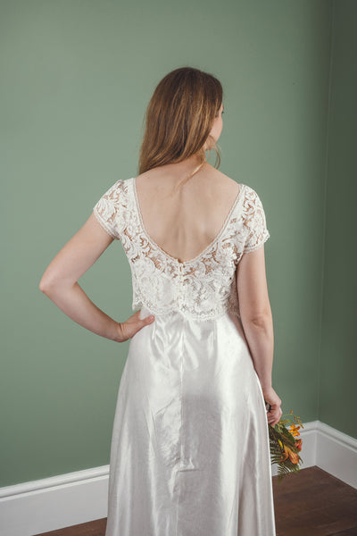 ‘Iris' Long Hemp Silk Wedding Dress