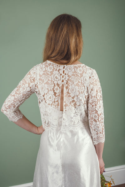 ‘Iris' Long Hemp Silk Wedding Dress