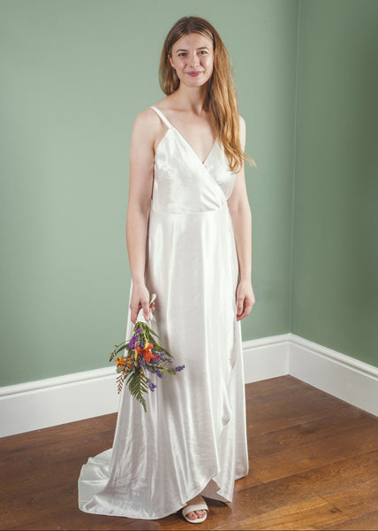 ‘Zante' Hemp/silk wrap bridal dress