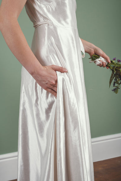‘Zante' Hemp/silk wrap bridal dress