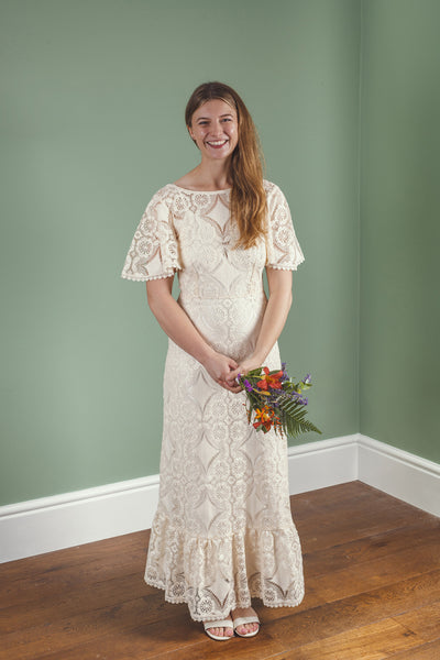 ‘Emily' cotton lace bridal dress