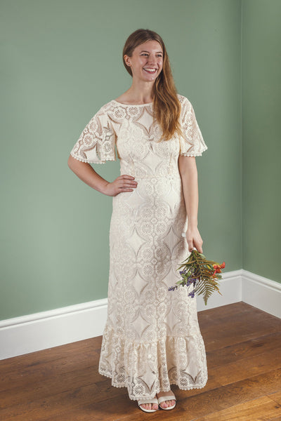 ‘Emily' cotton lace bridal dress