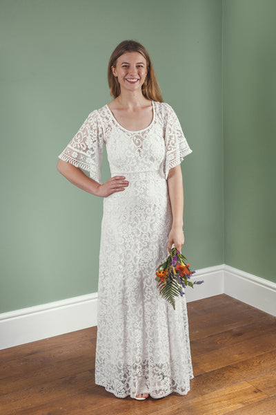 'Georgia' cotton lace bridal dress