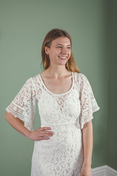 'Georgia' cotton lace bridal dress