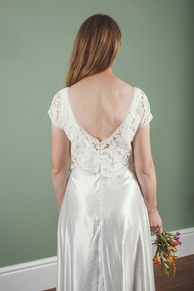'Brooke' Long Hemp Silk Wedding Dress