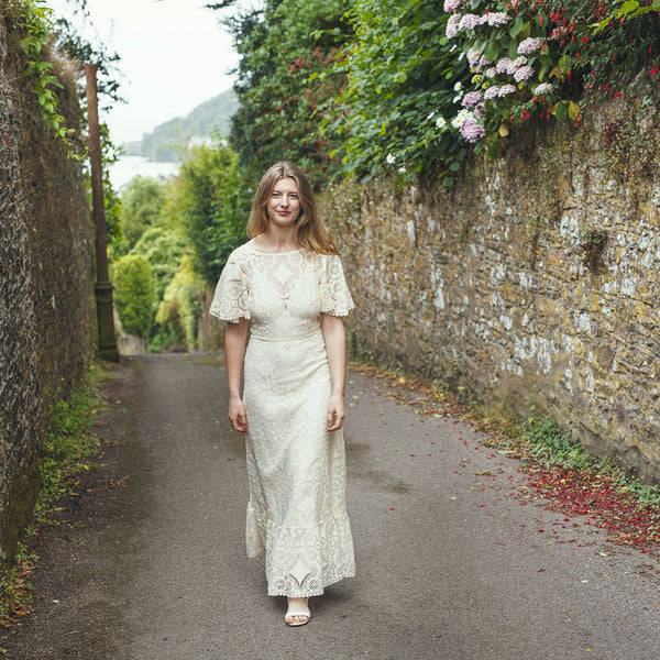 ‘Emily' cotton lace bridal dress