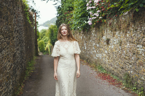 ‘Emily' cotton lace bridal dress