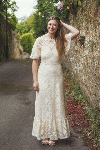 ‘Emily' cotton lace bridal dress
