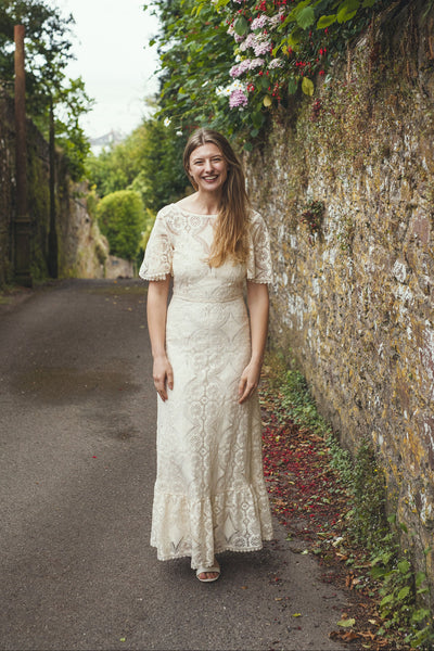 ‘Emily' cotton lace bridal dress