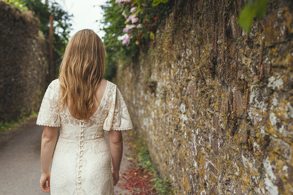 ‘Emily' cotton lace bridal dress