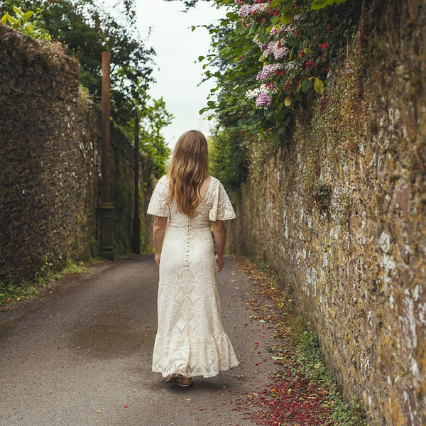 ‘Emily' cotton lace bridal dress