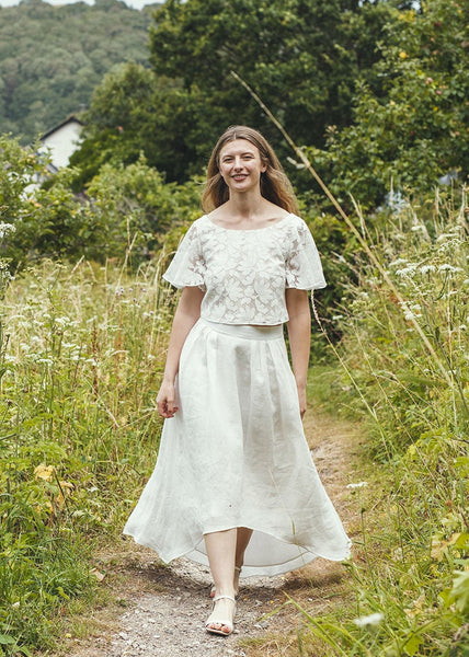 ‘Petal' cotton lace top