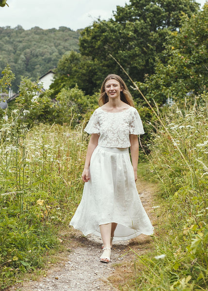 ‘Ithaca' linen bridal skirt