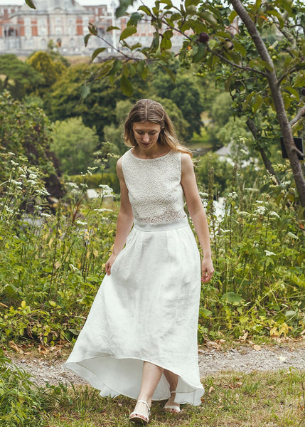 ‘Ithaca' linen bridal skirt