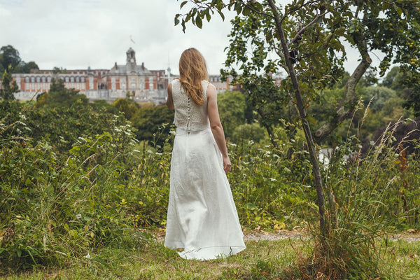 ‘Ithaca' linen bridal skirt