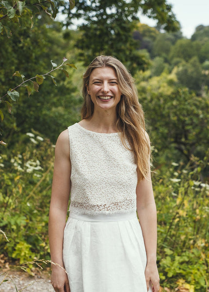 ‘Elena' cotton lace top